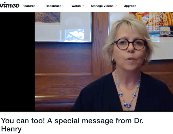 screenshot Dr Bonnie Henry encouraging everyone to get vaccinated